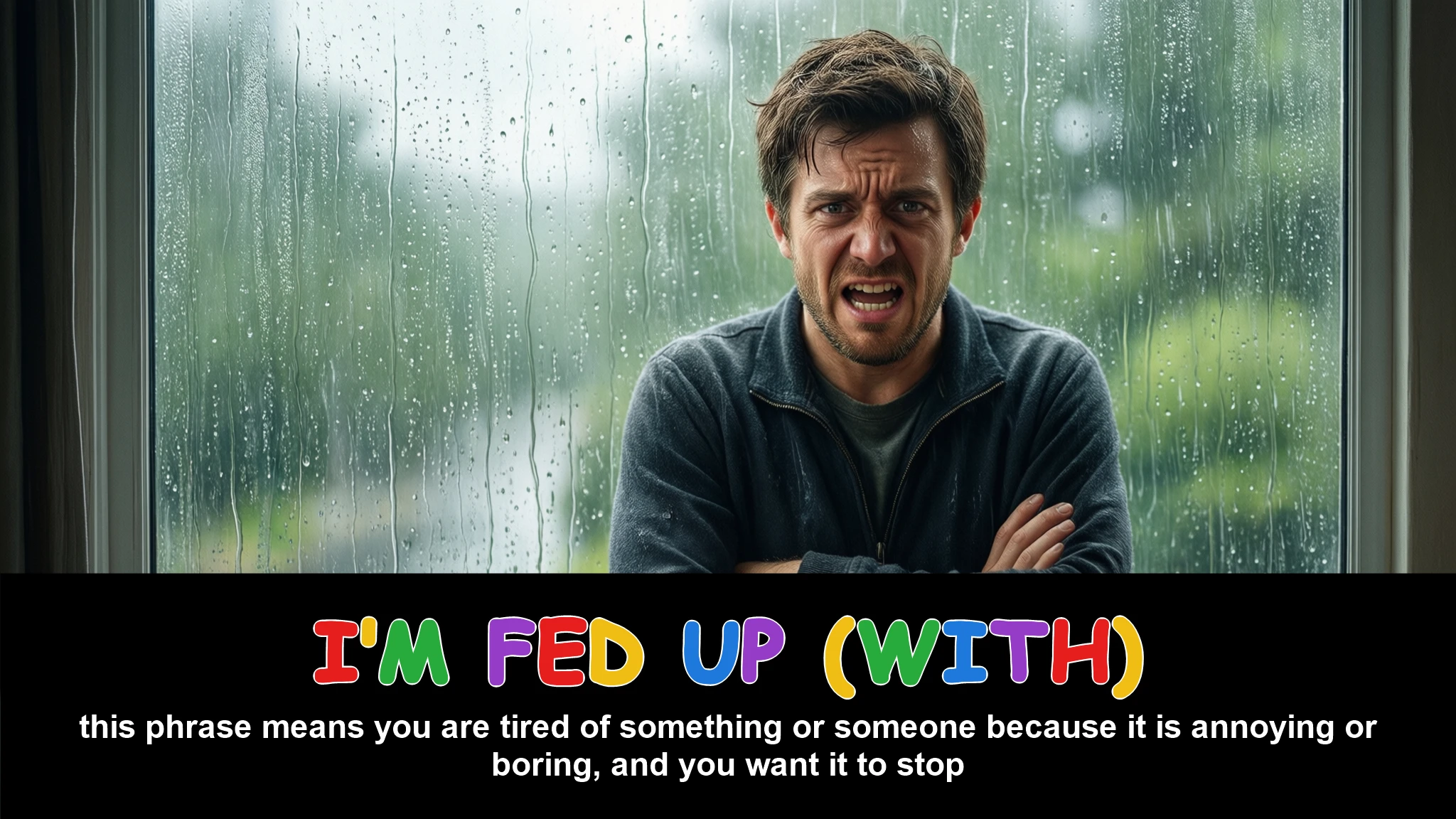 Arabic Illustration for I'm fed up (with)